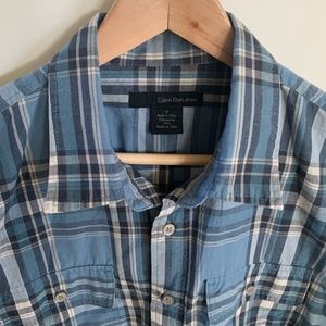 Calvin Klein Jeans Plaid Shirt, Blue